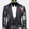 Mens-Silver-and-Black-Tuxedo-Floral-Wedding-Groom-Suit-from-Gentlemansguru.com