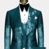 Mens-Teal-Floral-Suit-Groom-Wedding-Teal-Prom-Tuxedo-from-Gentlemansguru.com