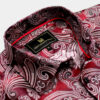 Patterned-MAroon-Burgundy-Dress-Shirt-For-Men-from-Gentlemansguru.com